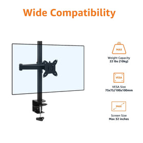 Amazon Basics close-up of joint and VESA plate highlighting sturdy support