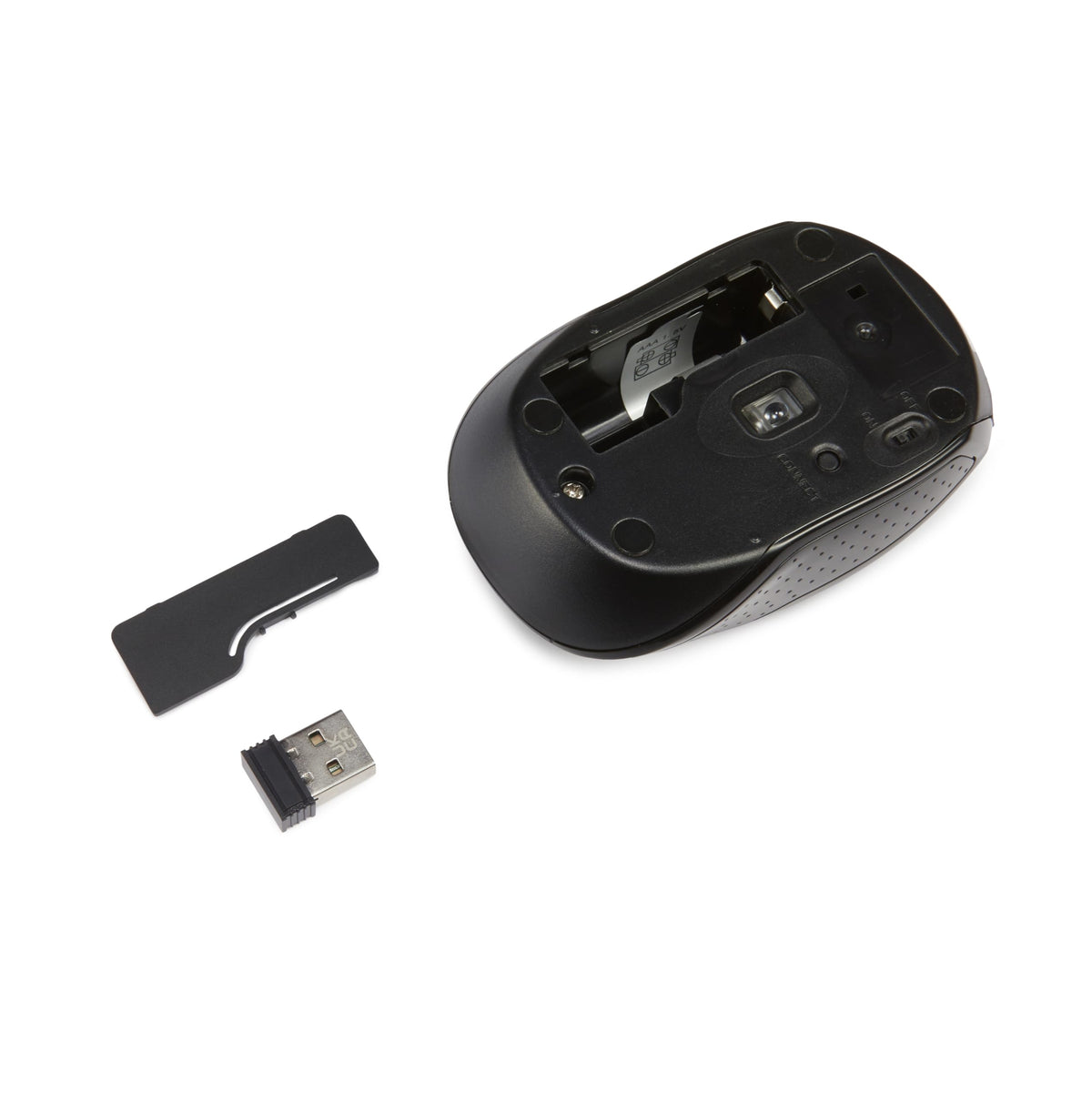 Amazon Basics keyboard and mouse on a neat desk demonstrating quiet efficient workspace