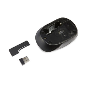 Amazon Basics keyboard and mouse on a neat desk demonstrating quiet efficient workspace