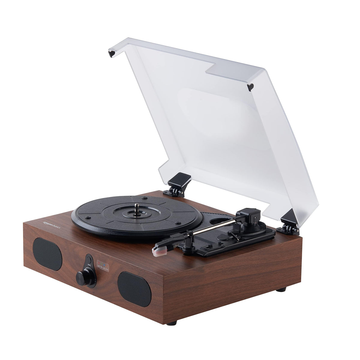 Amazon Basics desktop turntable Bluetooth setup enables wireless listening from your phone or tablet