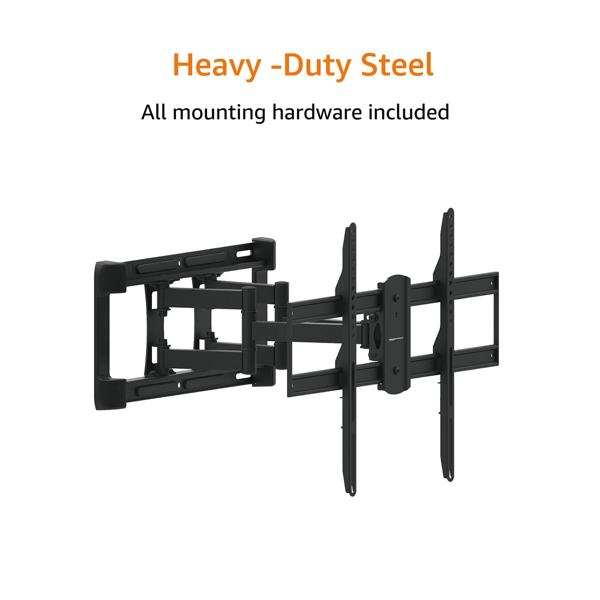 Amazon Basics dual-arm extended to 16 inches for flexible viewing positions