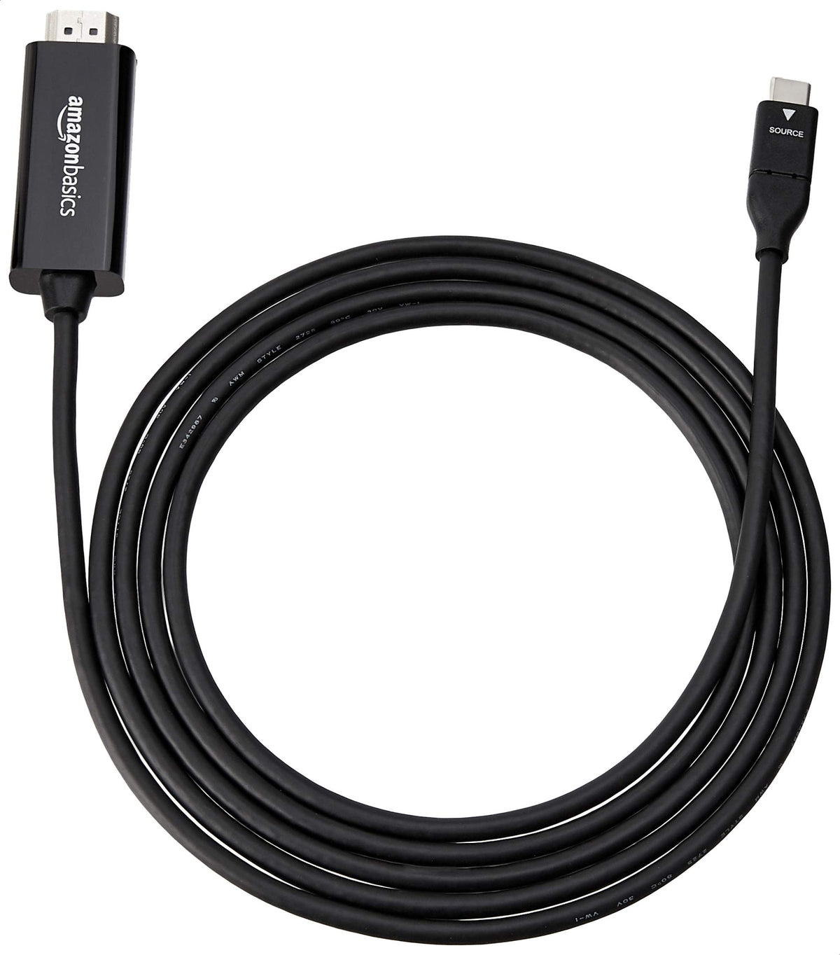 Amazon Basics durable shielded cable resists interference for steady video and audio