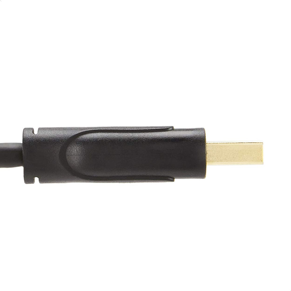 Amazon Basics HDR-capable DP cable close-up highlighting vivid color potential.