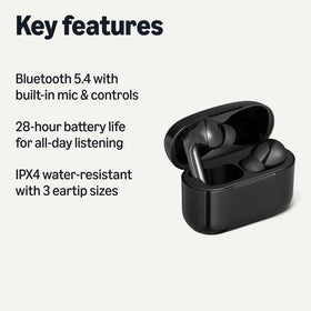 Amazon Basics earbuds control buttons enable easy playback and calls
