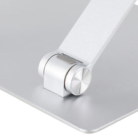 Amazon Basics stand includes non slip pads and protective hooks for secure use.