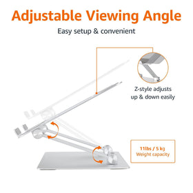 Amazon Basics stand with ventilated design helps heat dissipation during long sessions.