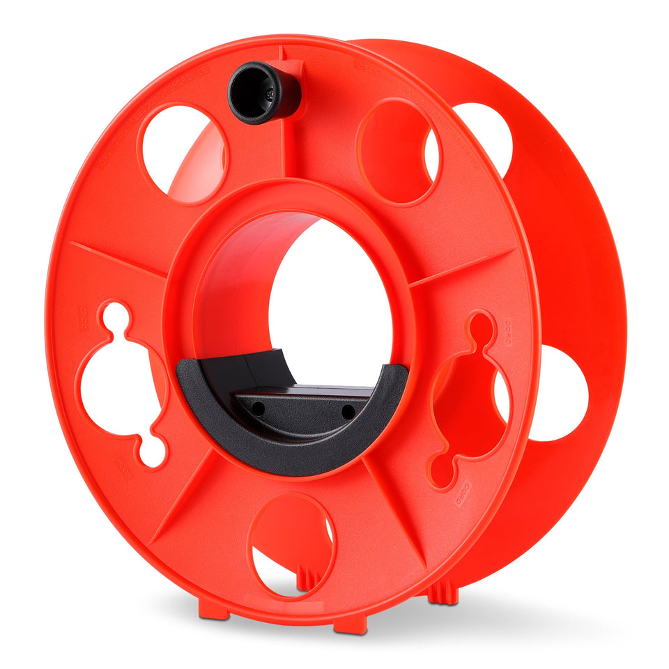 Amazon Basics Extension Cord Reel with 150ft wind to keep cords organized during outdoor projects.