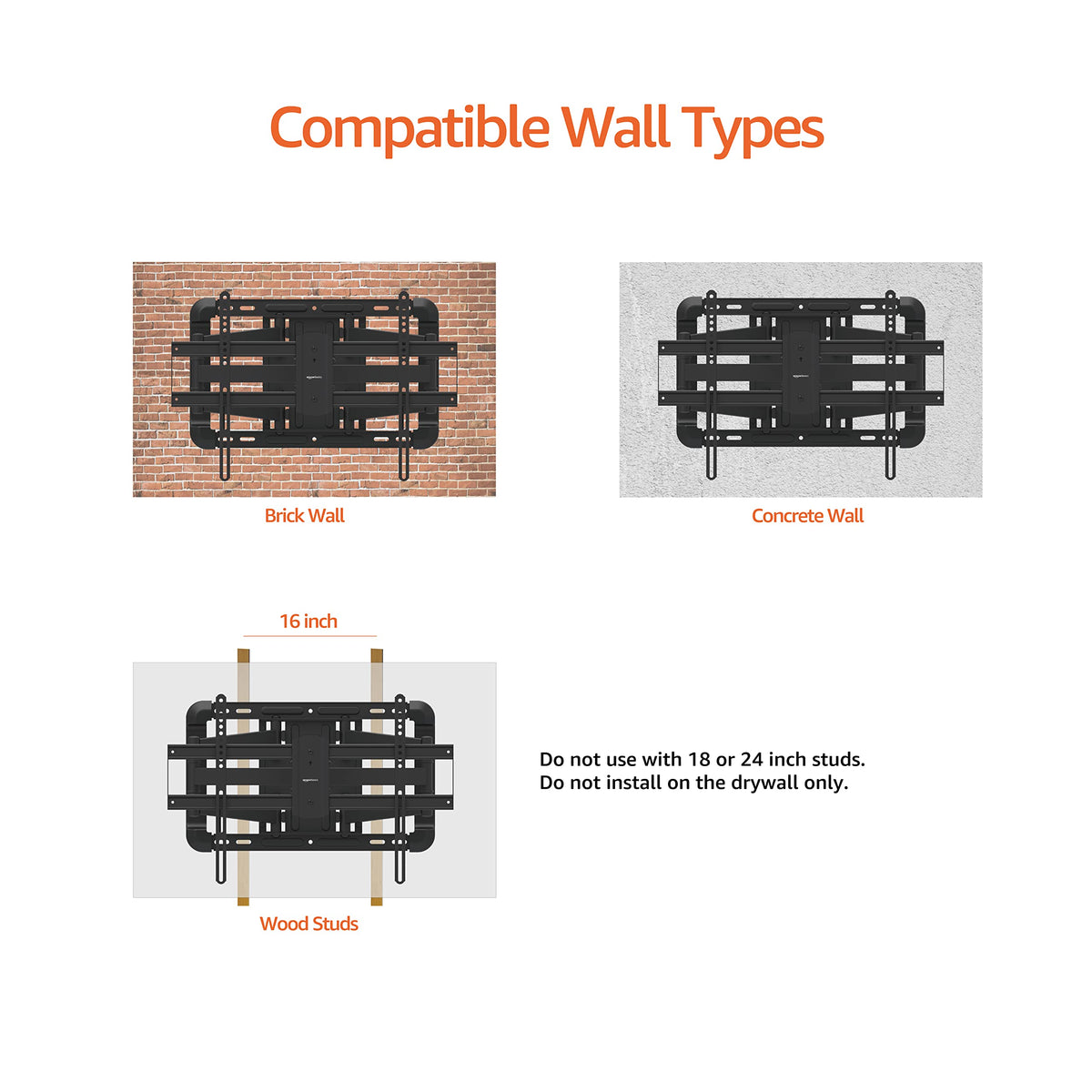 Amazon Basics extension range from 2.8 to 26 inches for flexible placement