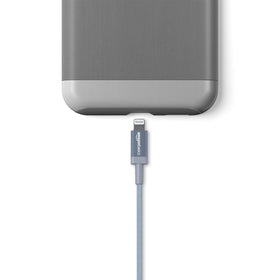 Amazon Basics USB-A to Lightning cable, 6 ft, compatible with iPhone and iPad ecosystems.