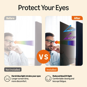 Amazon Basics installed on laptop demonstrating shielded screen for privacy