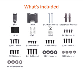 Installation guide image showing template and hardware layout for easy setup.