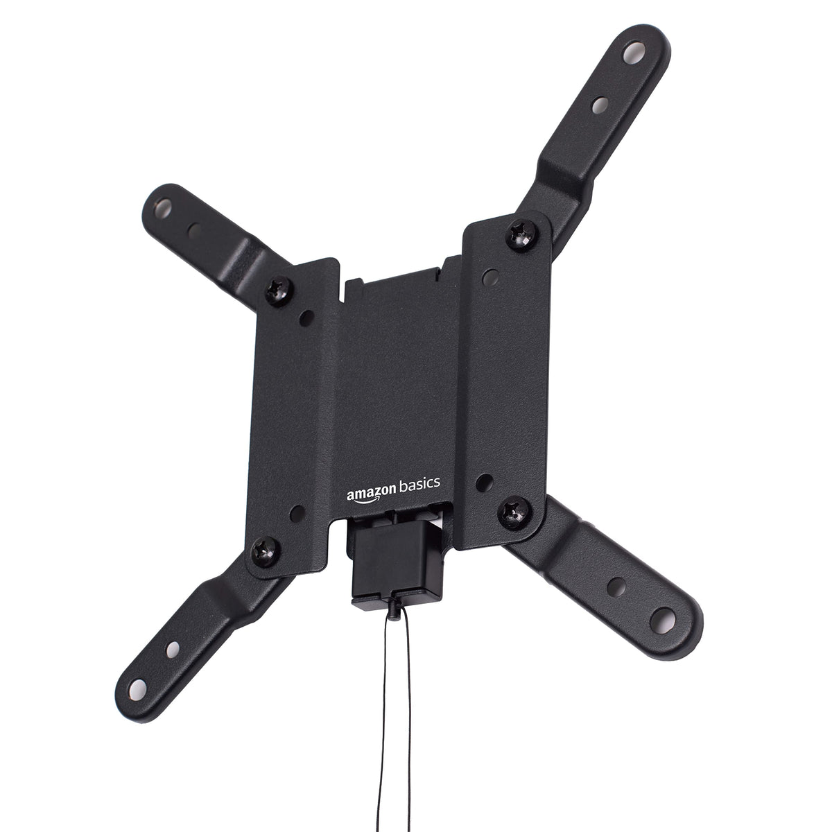 Amazon Basics fixed flat TV wall mount with a 0.7-inch low-profile extension.