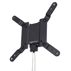 Amazon Basics fixed flat TV wall mount with a 0.7-inch low-profile extension.
