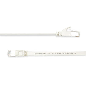 Amazon Basics Cat-7 Ethernet cable in-use under desk demonstrates flexible routing