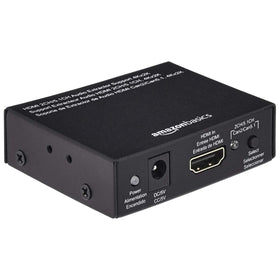 Amazon Basics front view of extractor showing HDMI and audio outputs for clear AV routing