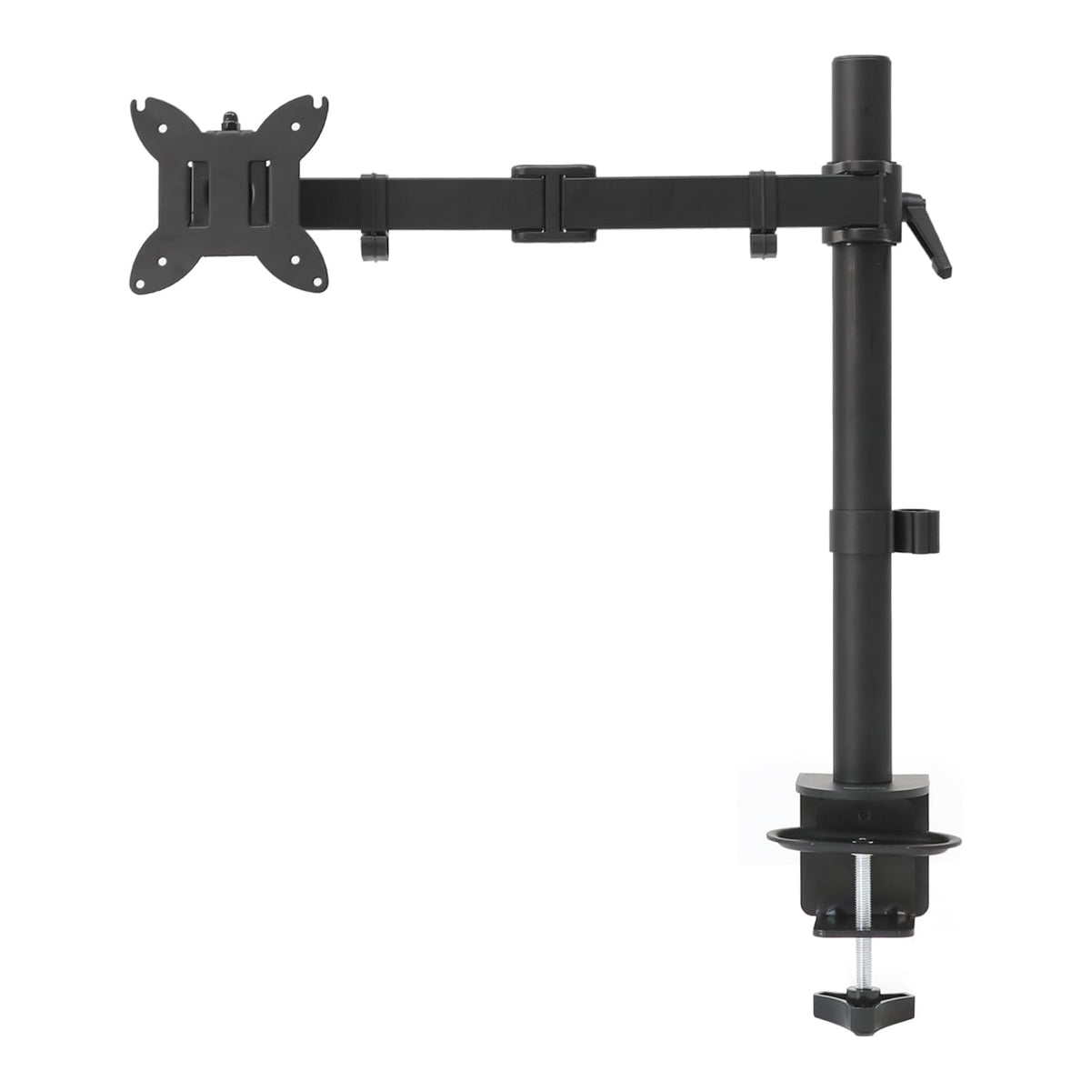 Amazon Basics front view mounted monitor showing clean desk benefit