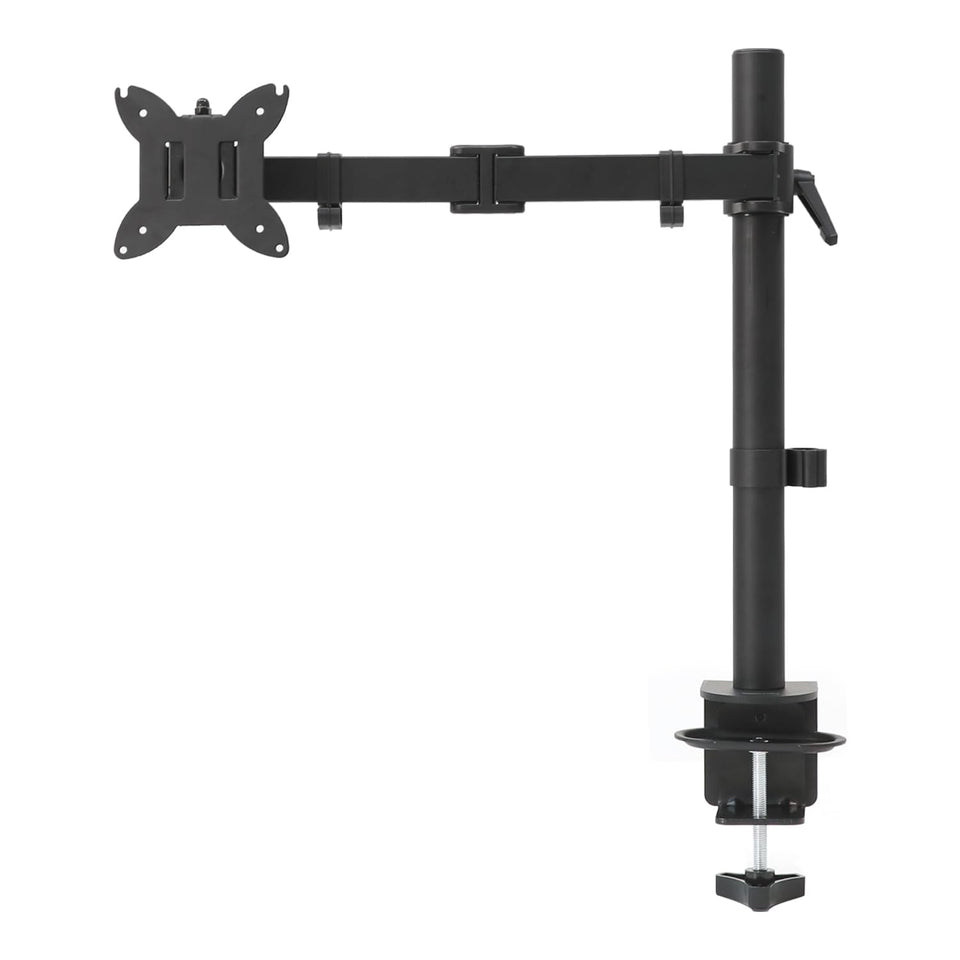 Amazon Basics front view mounted monitor showing clean desk benefit