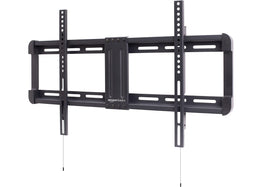 Amazon Basics front view of mounted TV showing slim 1.3-inch profile and clean look