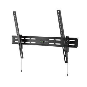 Amazon Basics front view of packaged heavy-duty TV mount showing hardware for easy setup and reliable support