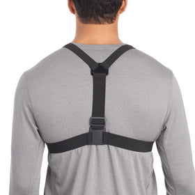 GoPro chest mount quick-release by Amazon Basics enables rapid camera swaps.