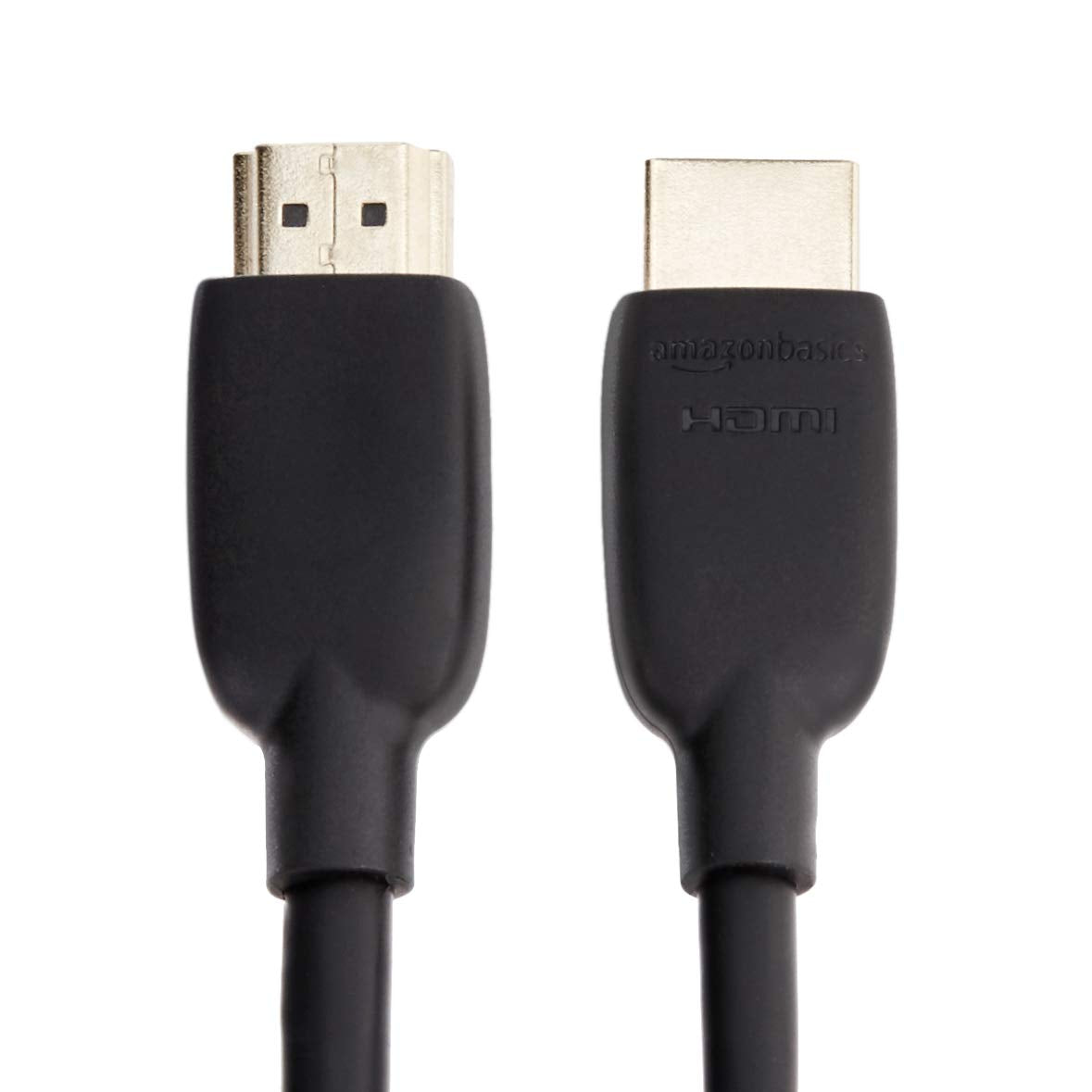 Amazon Basics HDMI 2.1 cable with Ethernet and ARC for simpler home theater setup.