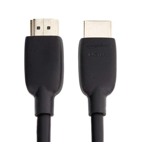 Amazon Basics HDMI 2.1 cable with Ethernet and ARC for simpler home theater setup.