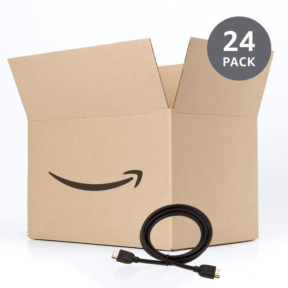 Amazon Basics arranged 24-pack box for bulk supply convenience benefit