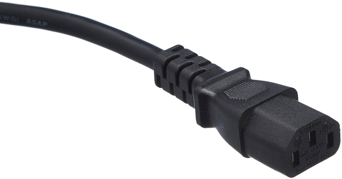 Amazon Basics 3-pin IEC320C13 connector for reliable PC and monitor connections