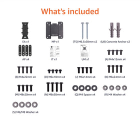Amazon Basics user manual included with the mount for precise installation