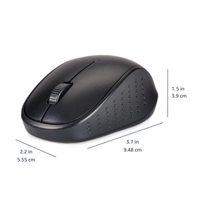 Amazon Basics black sleek design fits modern workstations.