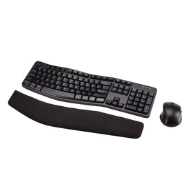 Amazon Basics keyboard front view showing full layout and clean design for efficient typing