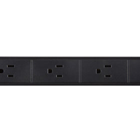 Amazon Basics LED indicator and label displaying surge protection status