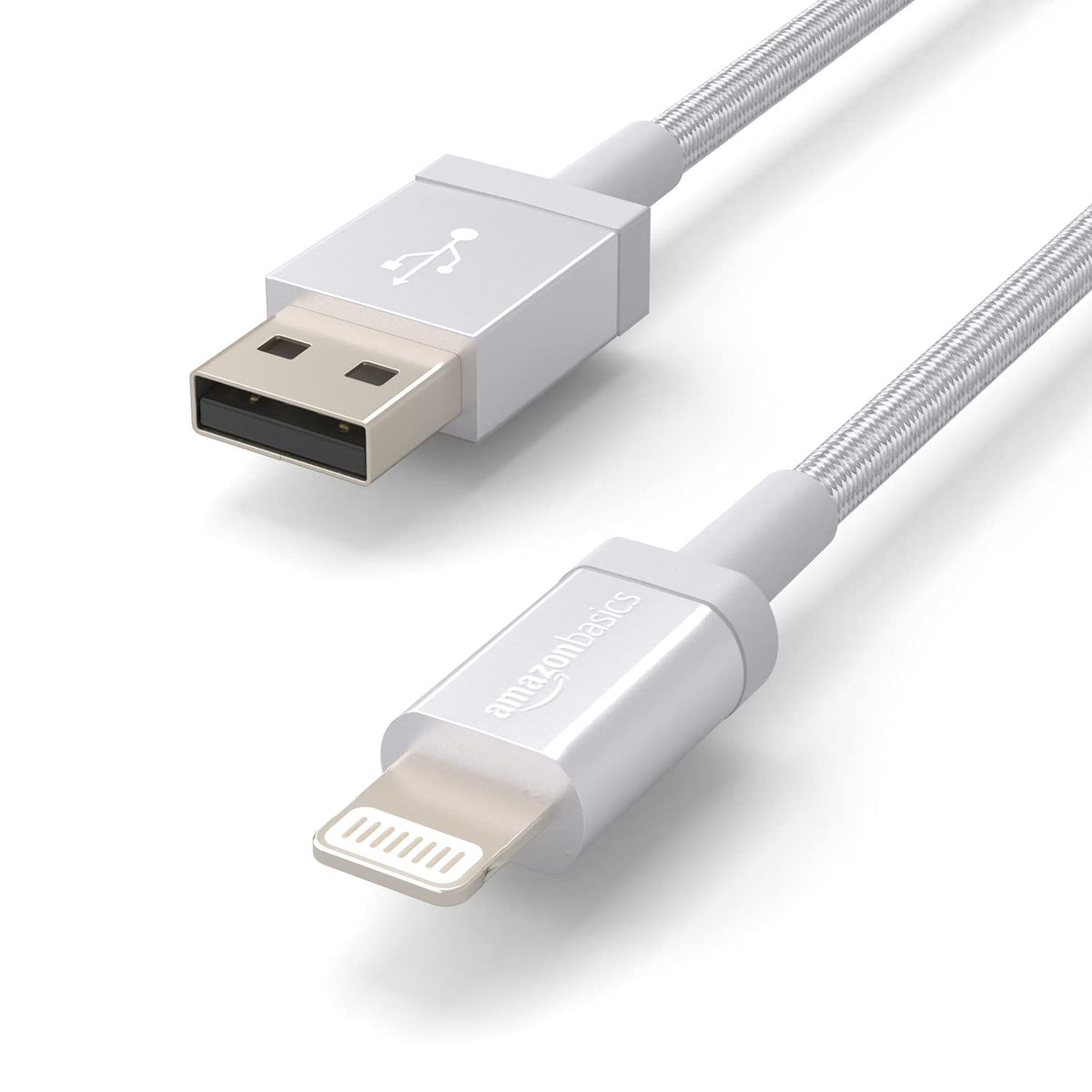 Amazon Basics 6ft cable demonstrates fast charging up to 2.4A.