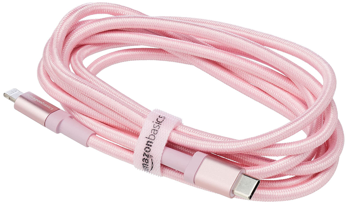 MFi-certified USB-C to Lightning cable from Amazon Basics ensuring broad iPhone/iPad compatibility