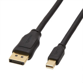 Amazon Basics mini DisplayPort to DisplayPort cable 6ft with 4K support and reliable signal.