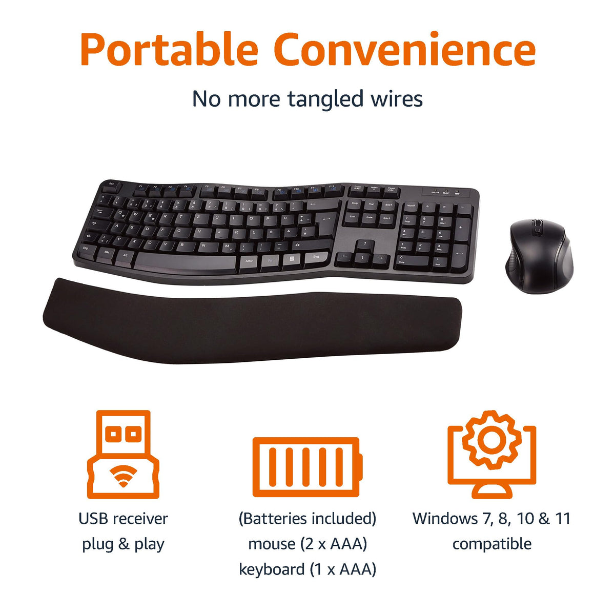Amazon Basics right-handed mouse angled view highlighting ergonomic shape and comfort grip