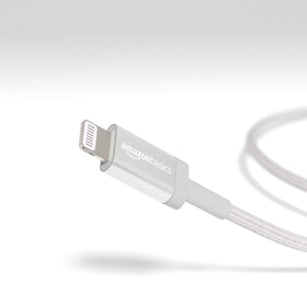 Amazon Basics nylon braided USB-C to Lightning cable, durable daily charging