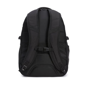 Amazon Basics secured on suitcase handle with luggage strap for hands-free travel