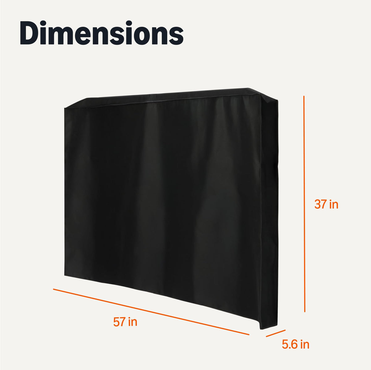 Amazon Basics outdoor TV cover in black highlights all-weather protection