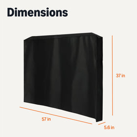 Amazon Basics outdoor TV cover in black highlights all-weather protection