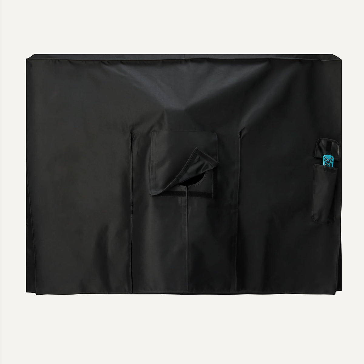 Amazon Basics outer TV cover displaying dimensions 57 by 37 inches for proper fit