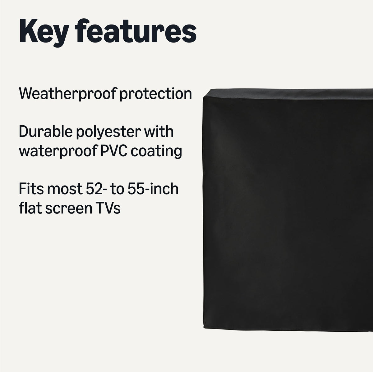 Amazon Basics waterproof coating close-up shows weatherproof layer