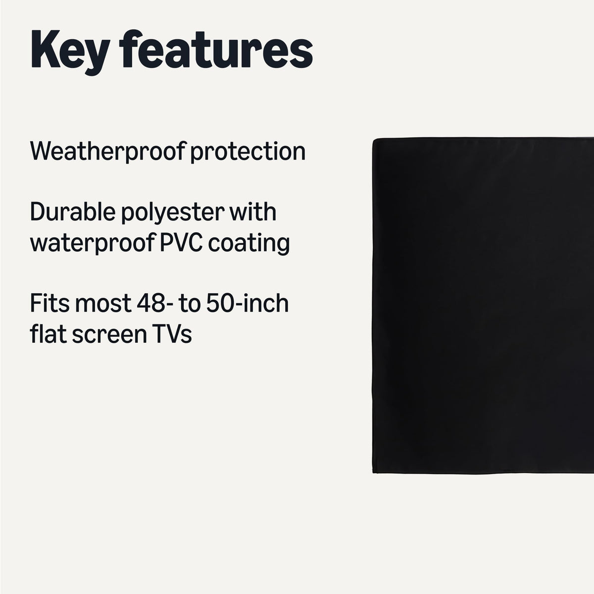 Amazon Basics waterproof coating shields outdoor TVs from moisture