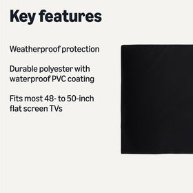 Amazon Basics waterproof coating shields outdoor TVs from moisture