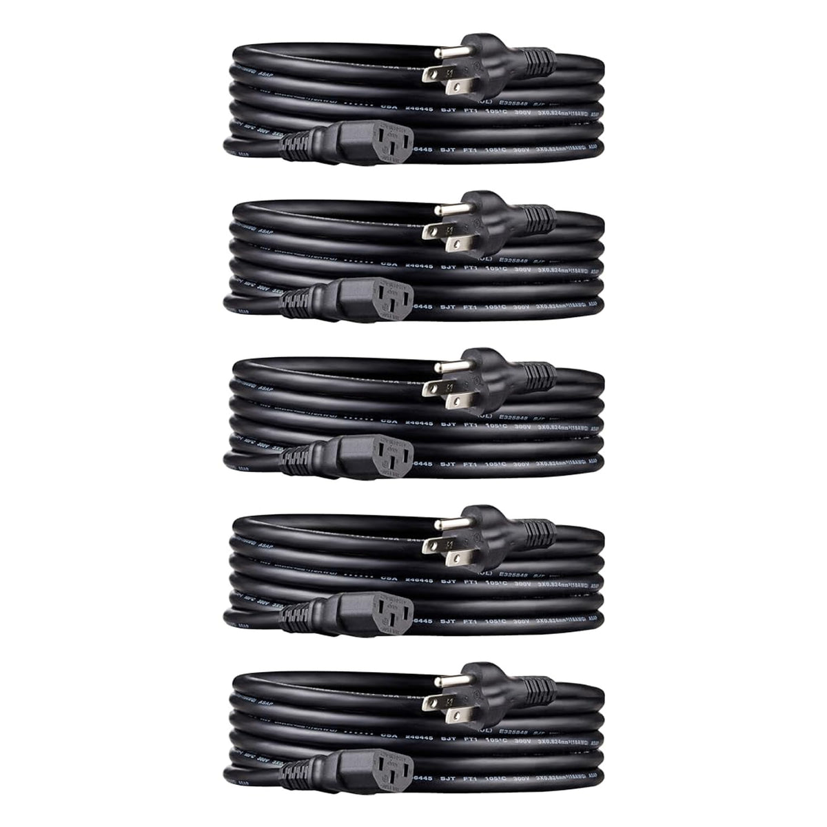 Amazon Basics PC power cord 10-foot for flexible setup and reliable connections.