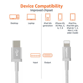 Amazon Basics USB-C to Lightning with Power Delivery supports quick top-ups