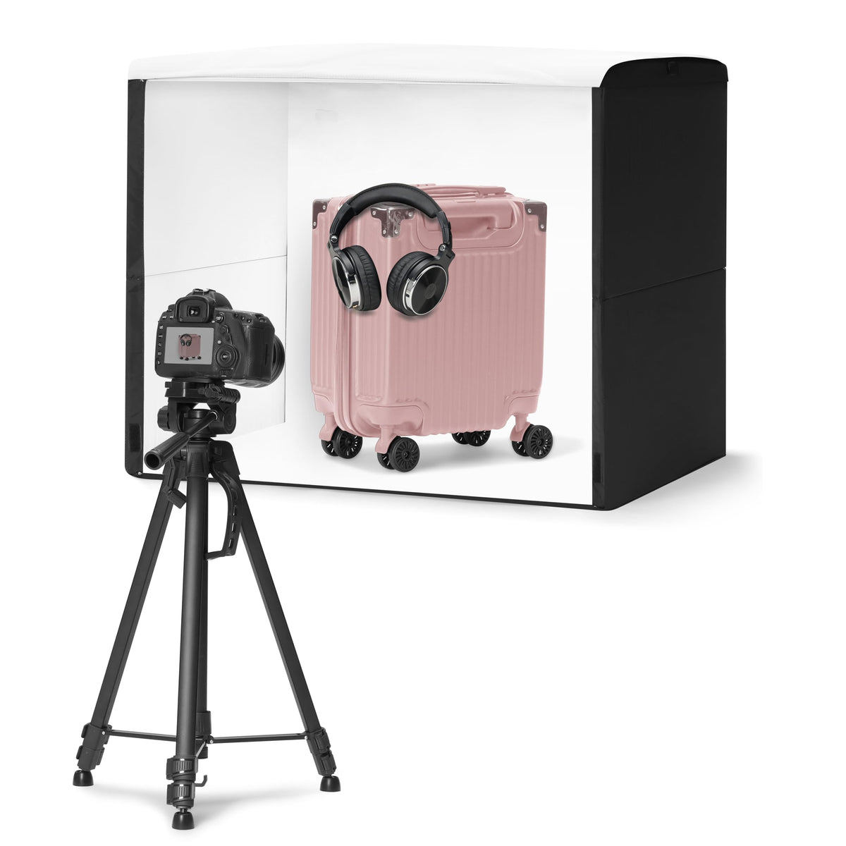 Amazon Basics photo studio box with LED lights for clear product photos