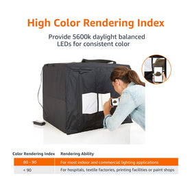 Amazon Basics photo studio box top imaging hole for overhead shots