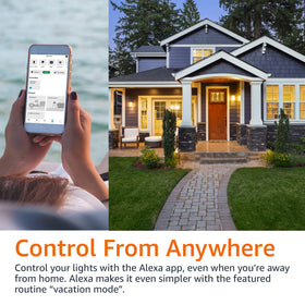 Amazon Basics labeled outlets detail showing individually controlled switches, clear outlet identification
