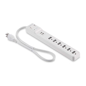 Amazon Basics surge protector with dual USB ports for easy device charging